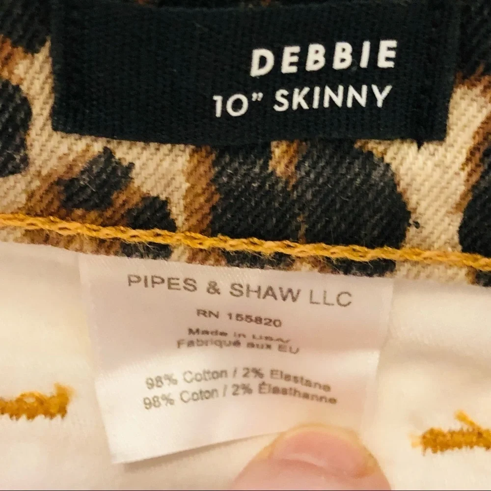 Veronica Beard Debbie 10” High Rise Leopard Cut Print Jeans Sz 24 Ankle novelty - Picture 7 of 15